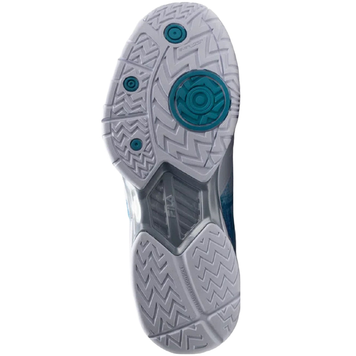 5PM01807-780Fila Women's Volley Zone Pickleball Shoes (Multicolor/White/Metallic Silver) - Sole