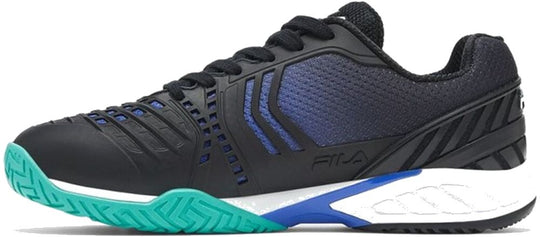5TM01162-048 Fila Women's Axilus 2 Energized Tennis Shoes (Black/Amparo Blue/Turquoise)