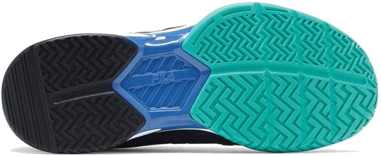 5TM01162-048 Fila Women's Axilus 2 Energized Tennis Shoes (Black/Amparo Blue/Turquoise)