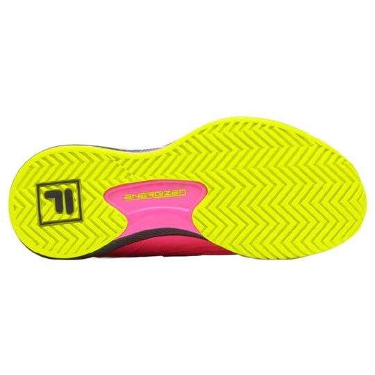 5TM01779-656 Fila Women's Speedserve Energized Tennis Shoes (Pink/Safety Yellow/Black)  Sole
