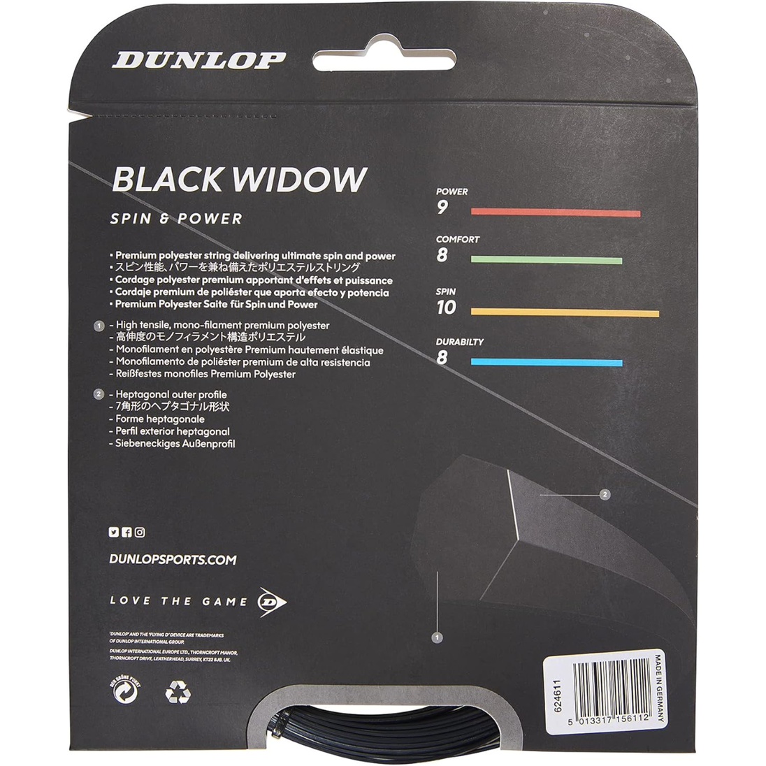 624849_Dunlop_Black_Widow_16g_Tennis_String_Set