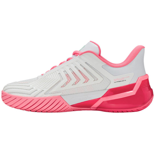 94437-162 K-Swiss Women’s UltraShot 4 Tennis Shoes (White/Neon Pastel Pink/Hot Neon Pink)