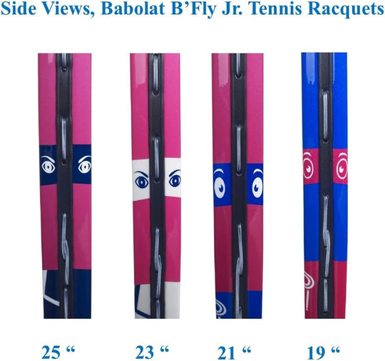 BFly-753109-209-BNDL Babolat B'Fly Junior Tennis Racquet Bundled w Backpack (White/Blue/Red)