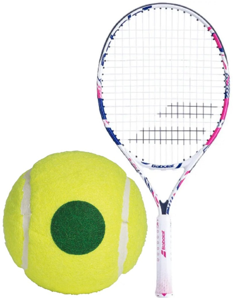 BFly-GreenDot Babolat B’Fly Junior Tennis Racquet bundled w 3 Green Dot Tennis Balls
