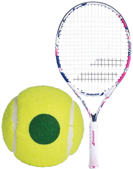 BFly-GreenDot Babolat B’Fly Junior Tennis Racquet bundled w 3 Green Dot Tennis Balls