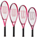 BurnPinkJunior-RedFoam Wilson Burn Pink Junior Tennis Racquet bundled w 3 Red Foam Tennis Balls