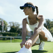 CCV376_Ame_Lulu_Womens_Country_Club_Tennis_Visor_Navy_With_Crossed_Racquets