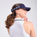 CCV376_Ame_Lulu_Womens_Country_Club_Tennis_Visor_Navy_With_Crossed_Racquets