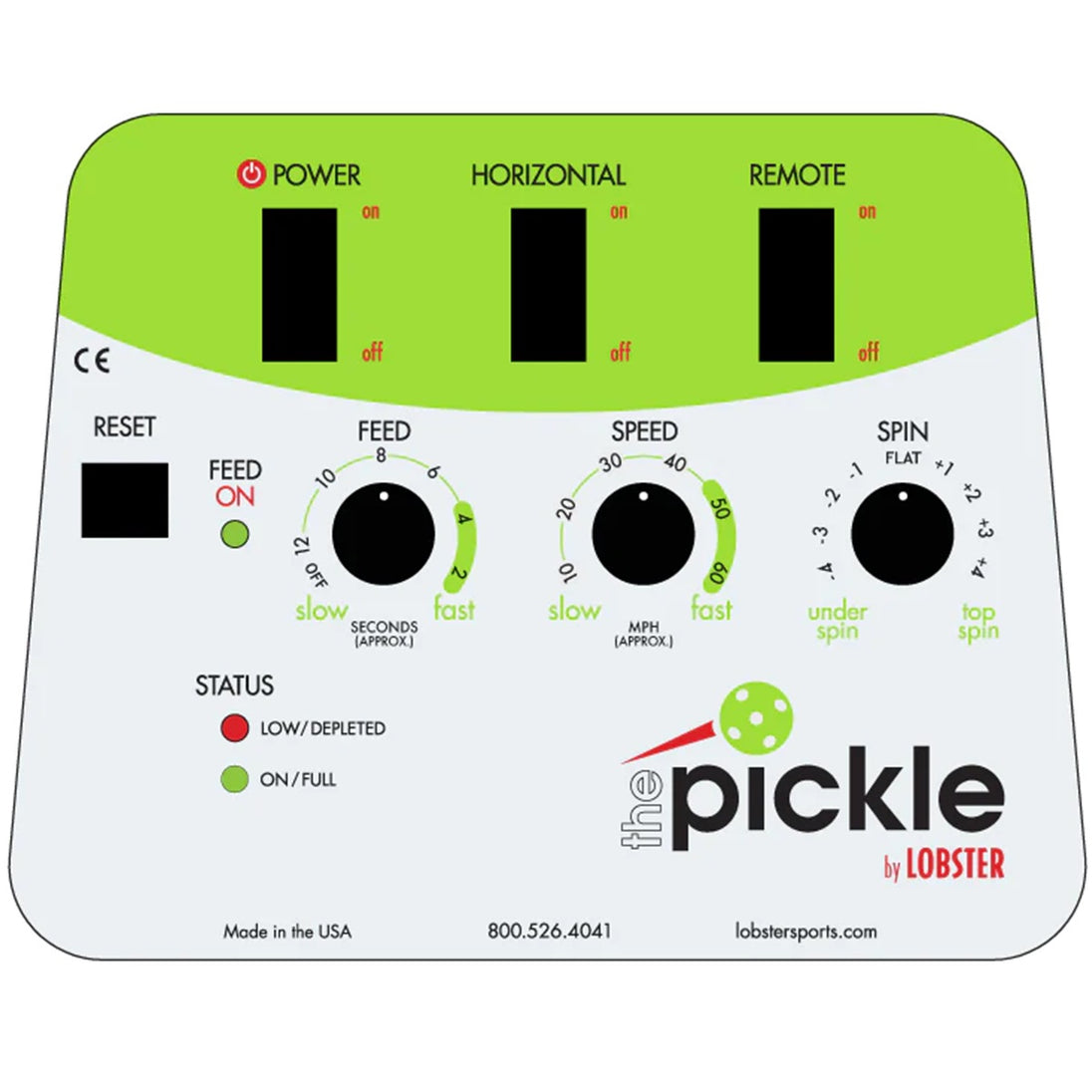 Control panel with various controls on a white background.
