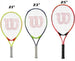 FedererJr-Closeout-WRZ601003-Balls Wilson Roger Federer 21 Inch Yellow Junior Tennis Racquet Bundled with 1 Navy White Advantage II Tennis Bag and Balls b