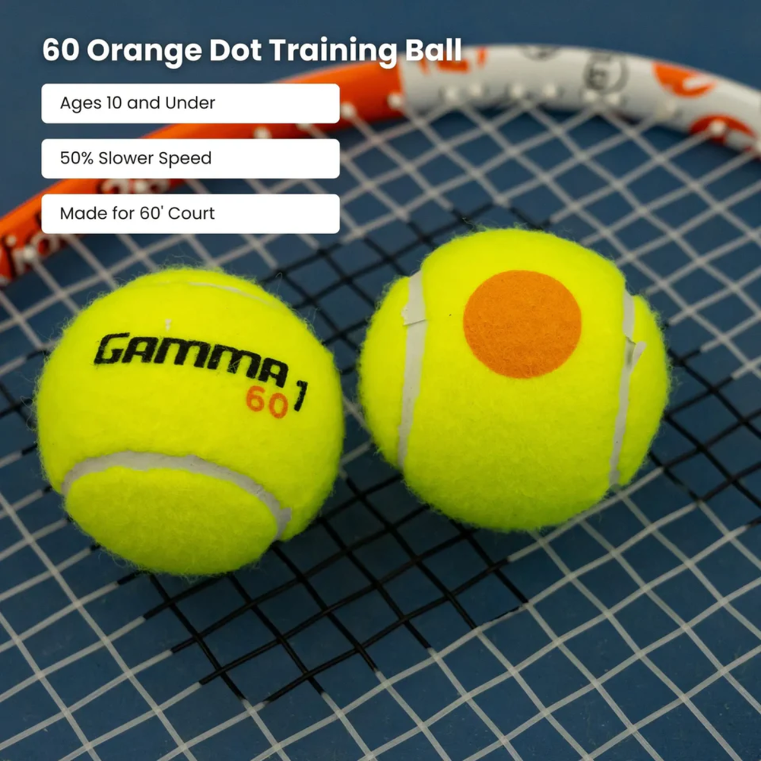 Gamma_Orange_Dot_Tournament_60_Tennis_Balls