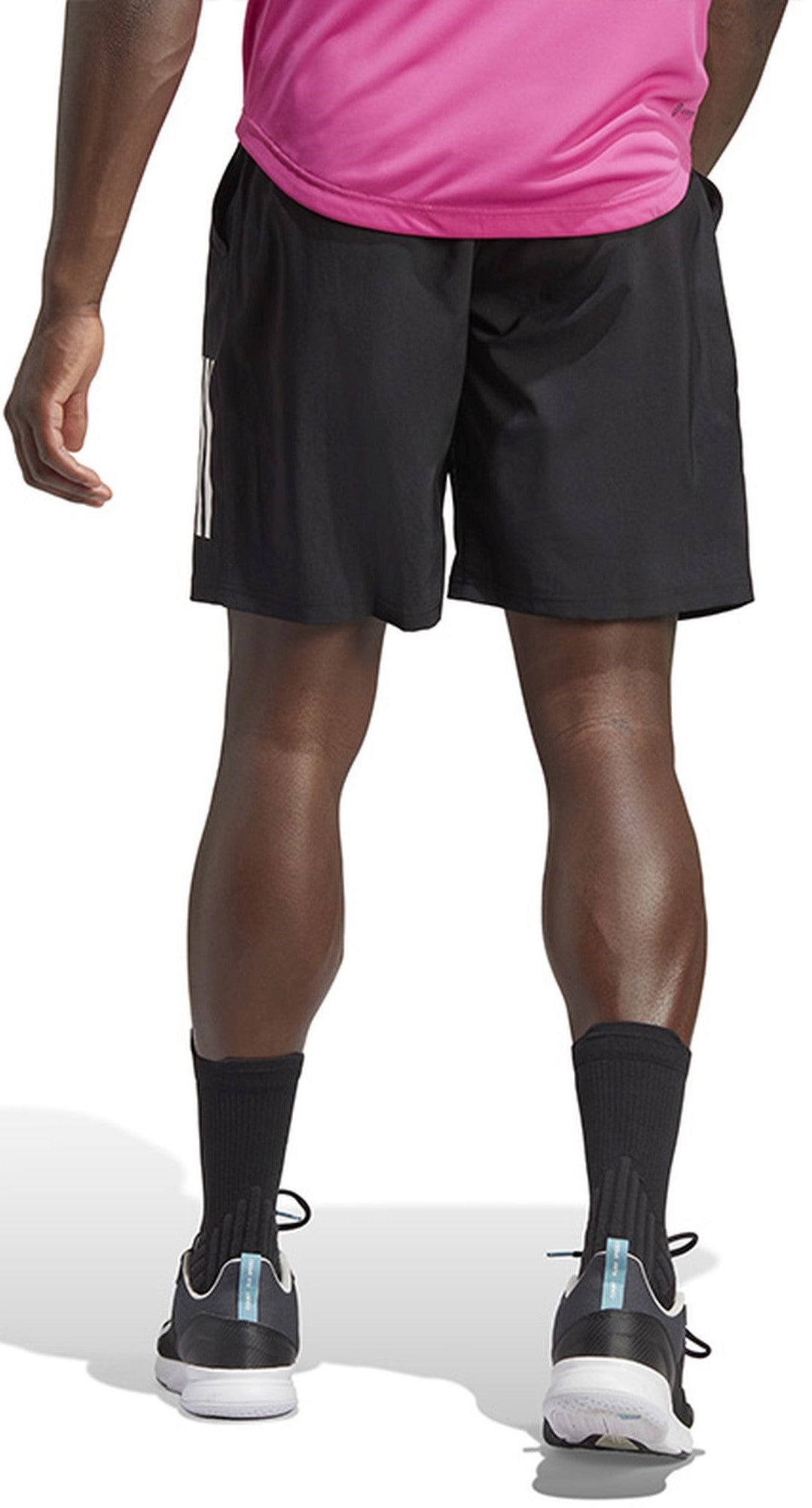 HS3253-9 Adidas Men’s Club 3 Stripe Tennis Shorts 9 Inch (Black)