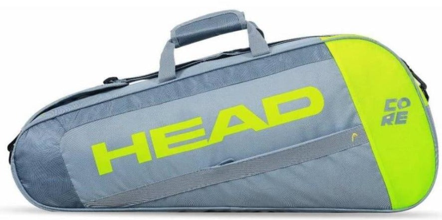 SpeedJr-284251-GRNY Head Speed Junior Tennis Racquet Bundled w Core 3R Pro Tennis Racquet Bag (Grey/Yellow) c