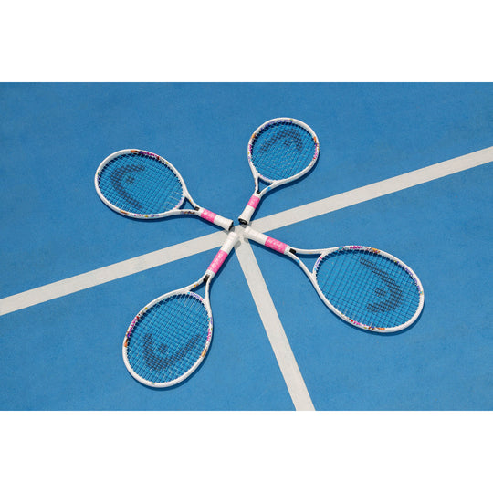 HeadPawJRWht-262615-PKBall-BNDL Head Paw Patrol Junior Tennis Bundle (White/Purple) - 1 Racquet, 1 Backpack & 3 Balls