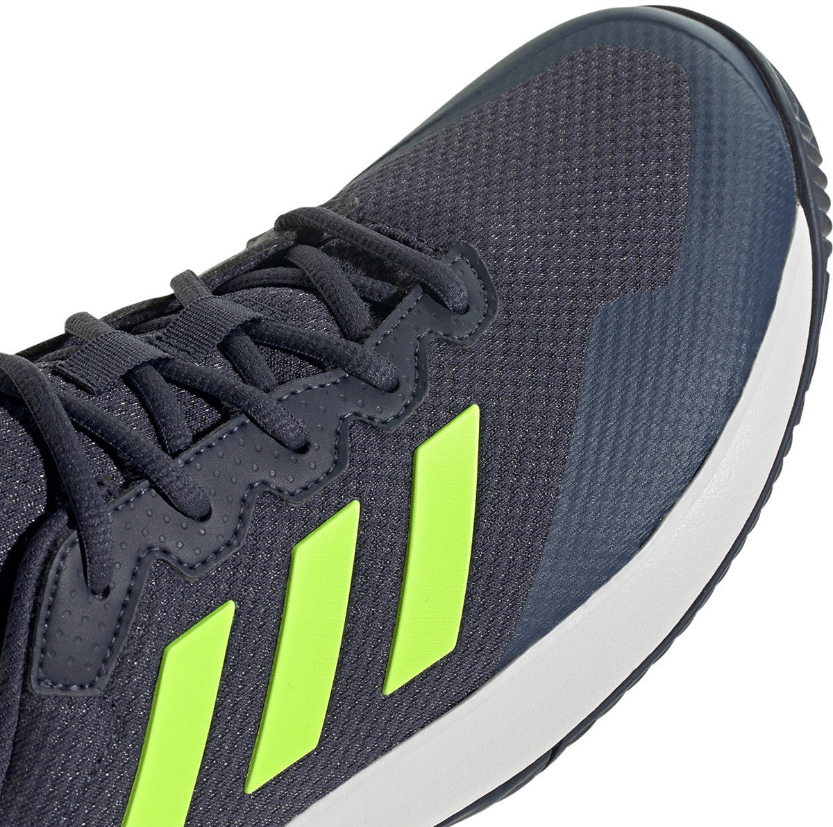 IE0854 Adidas Men's GameCourt 2 Tennis Shoes (Shadow Navy/Lucid Lemon/Core White)