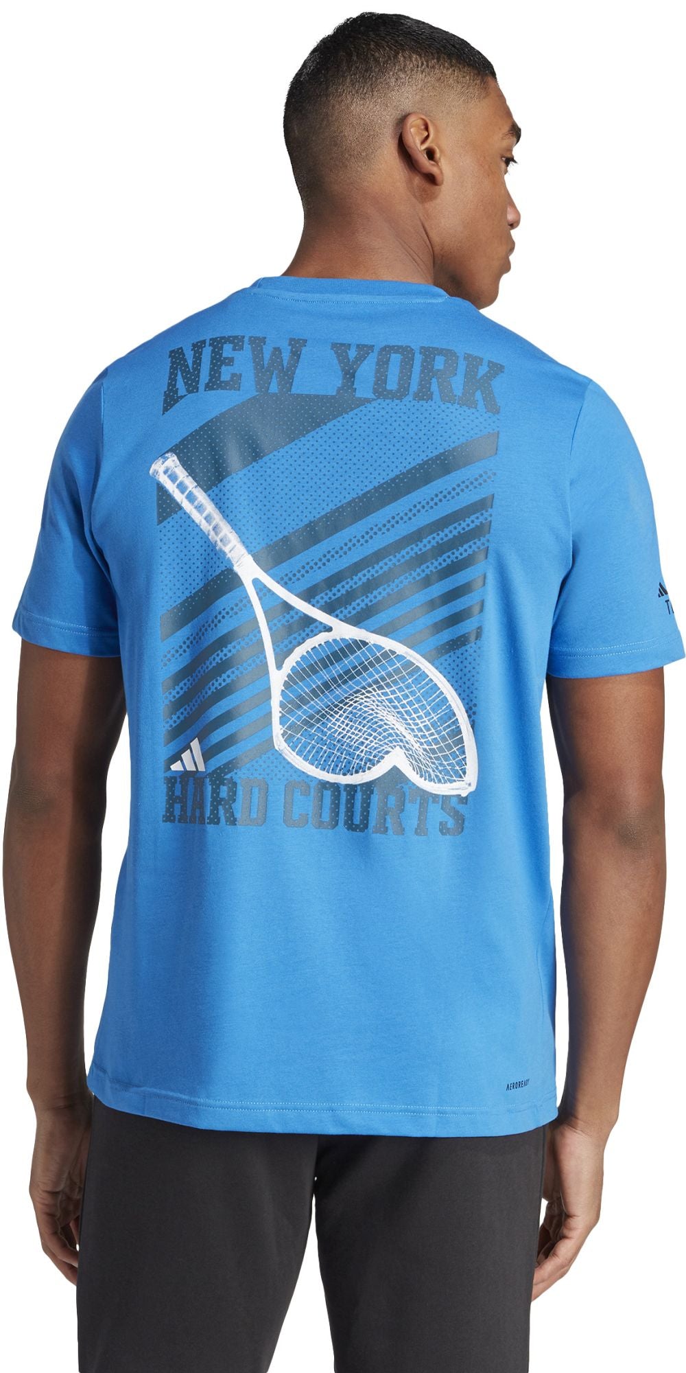 II5898 Adidas Men's US Open Hard Courts Graphic Tennis Tee (Royal)