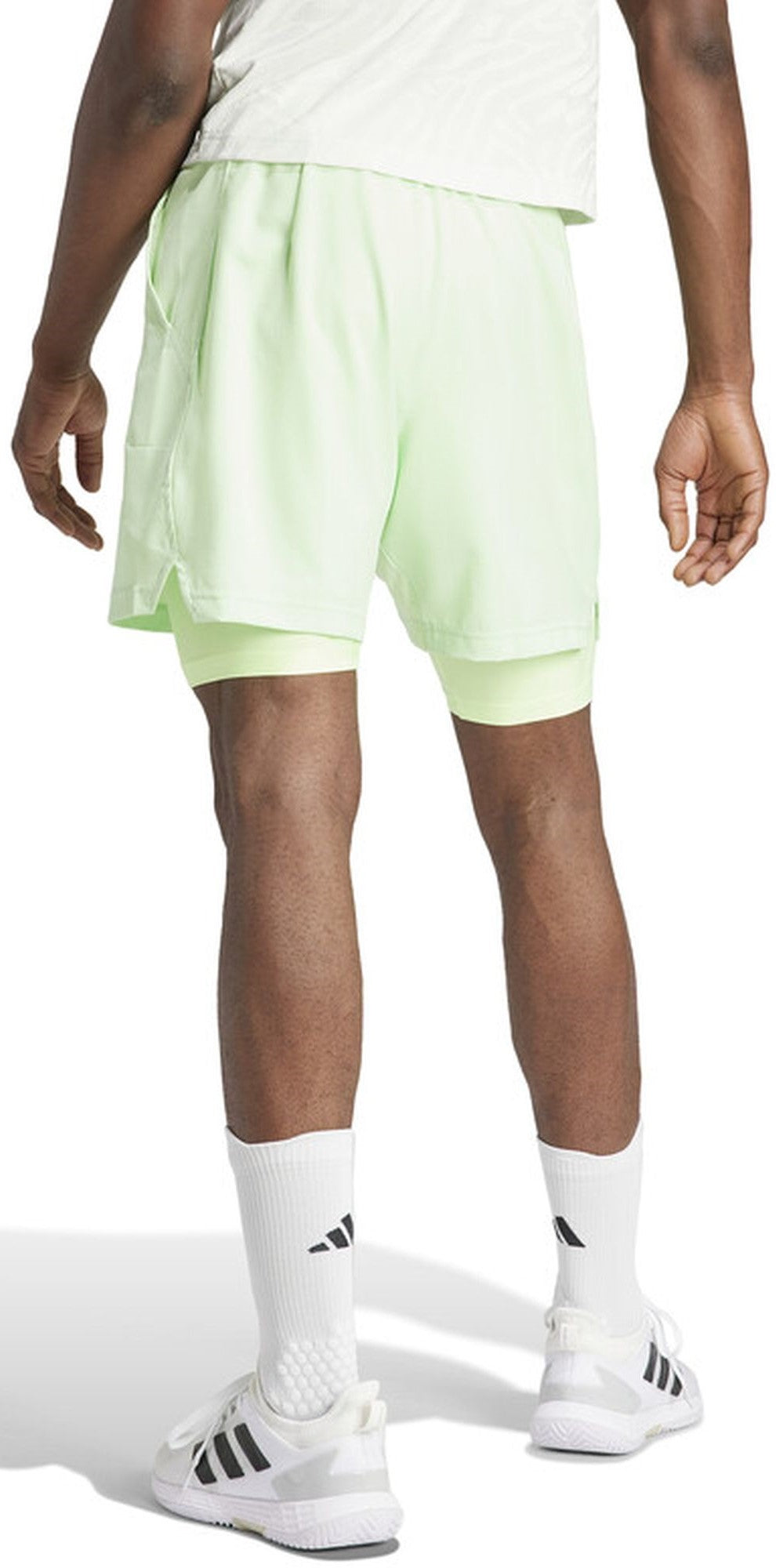 IL7380 Adidas Men's Heat.RDY 2 in 1 Pro Tennis Shorts (Green Spark)