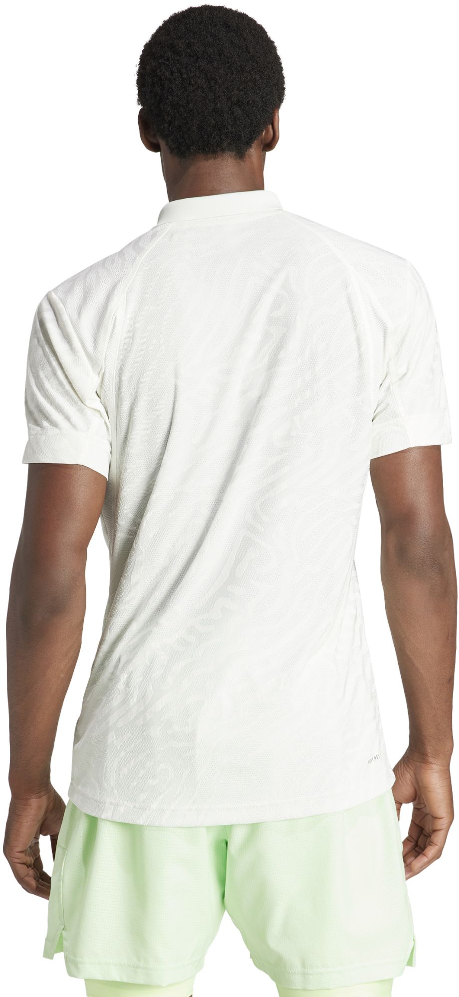 IL7383 Adidas Men's Airchill Pro FreeLift Tennis Polo (Off White/Crystal Jade)