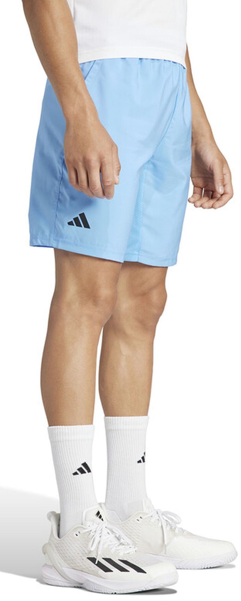 IT9029-7 Adidas Men’s Club 3 Stripe Tennis Shorts 7 Inch (Blue Burst)