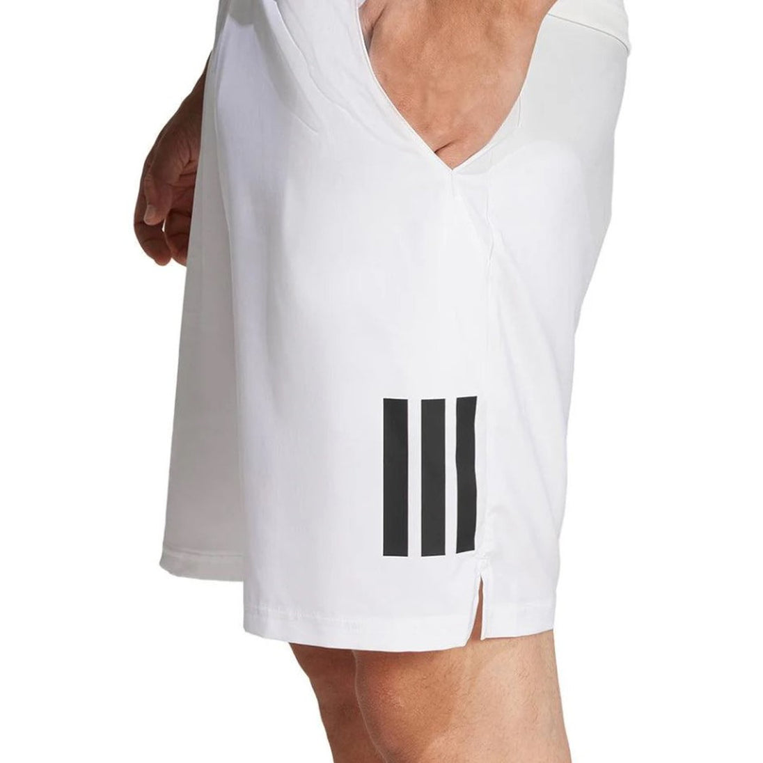 JE0408-9 Adidas Men's Club 3 Stripes 9" Short (White)