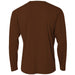 N3165-BRN A4 Men's Performance Long Sleeve Crew (Brown)