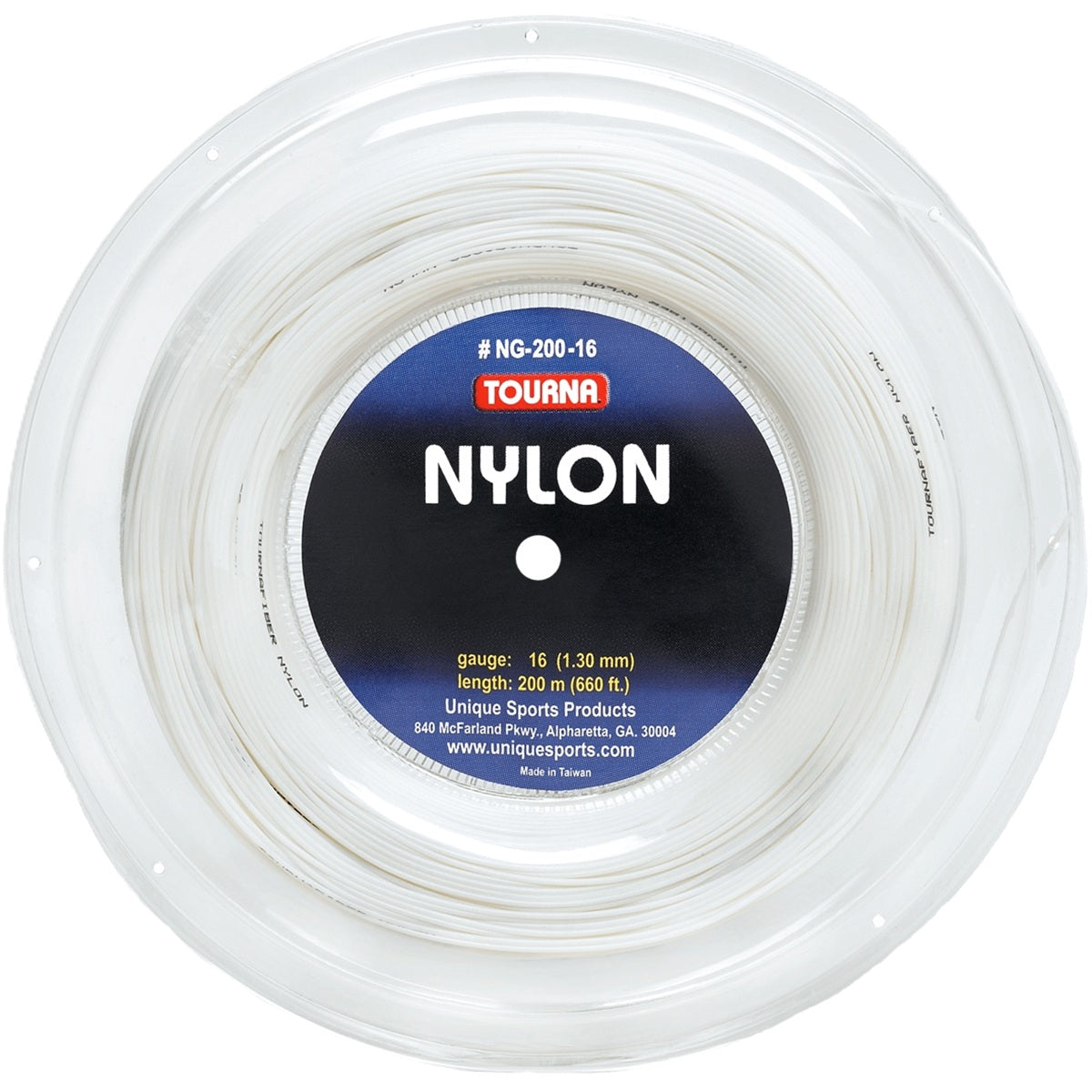 Tourna Nylon Tennis String (Reel) - White