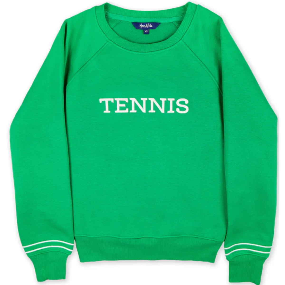 PAS312_Ame_Lulu_Womens_Play_All_Sweatshirt_Green_White_Tennis