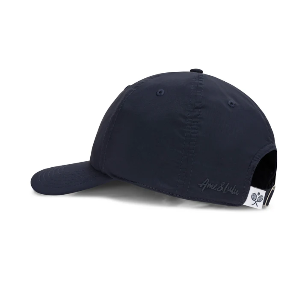 PH376_Ame_Lulu_Womens_Performance_Tennis_Hat_Crossed_Racquets_Navy