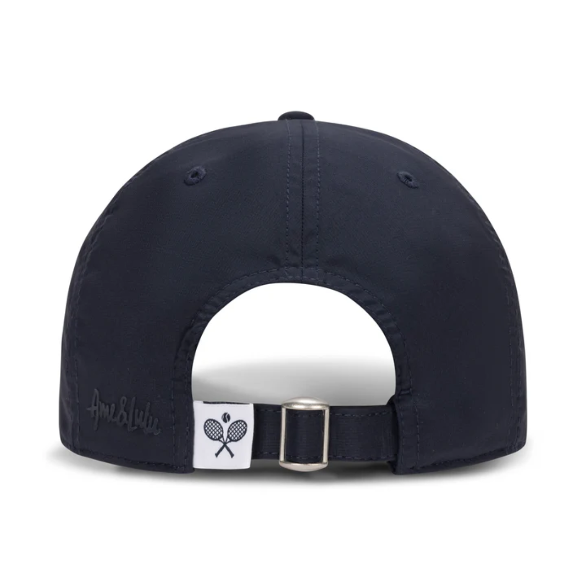 PH376_Ame_Lulu_Womens_Performance_Tennis_Hat_Crossed_Racquets_Navy