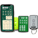 Phone case, remote control, and keychain with Pickleball Tutor branding on a white background