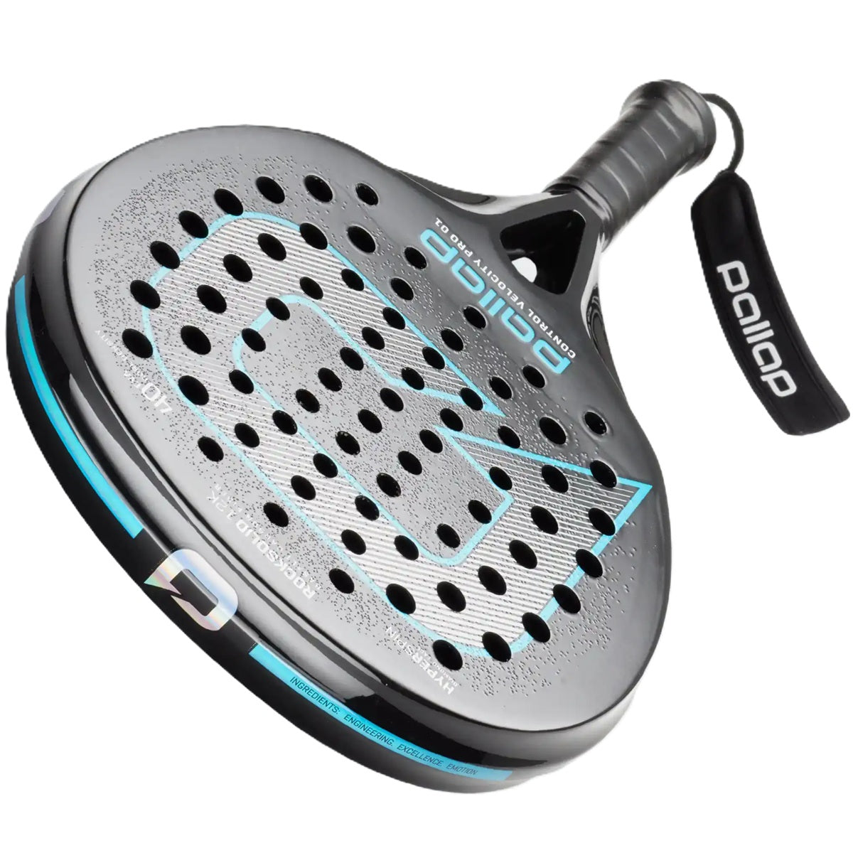 PR3P24BC Pallap Control Velocity Pro 01 Padel Racket (Black/Carbon)