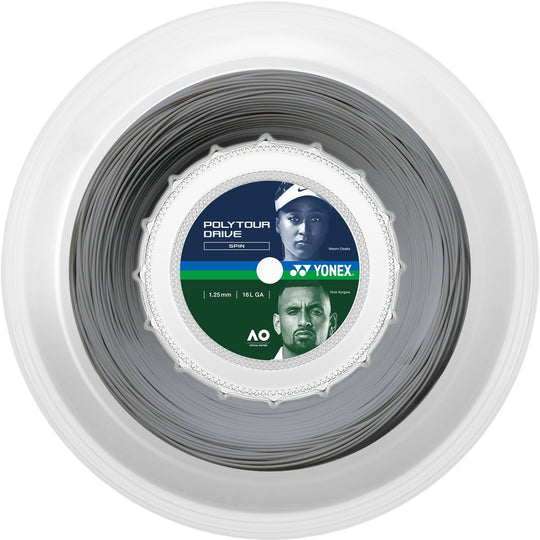 PTGD125-2  Yonex POLYTOUR  Drive 16L Tennis String (Reel) - Silver