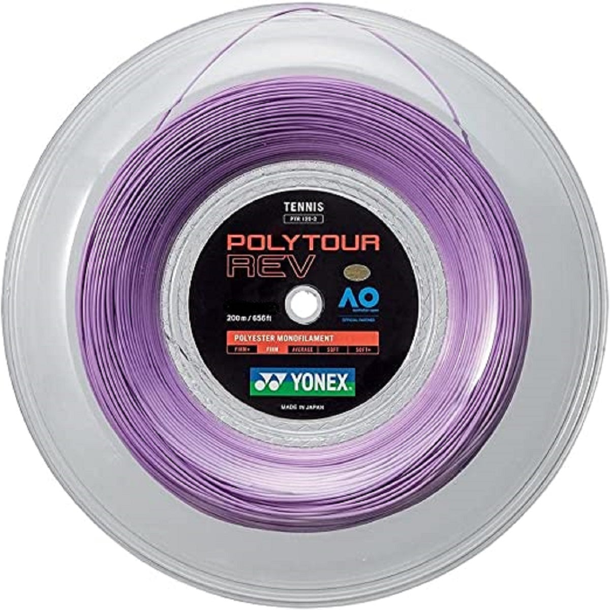 PTGRV130 Yonex POLYTOUR  Rev 16g Tennis String - Purple