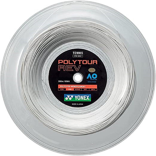 Yonex PolyTour Rev 16g Tennis String (Reel) - White