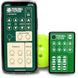 Smartphone and remote control with Pickleball Tutor app interface on a white background