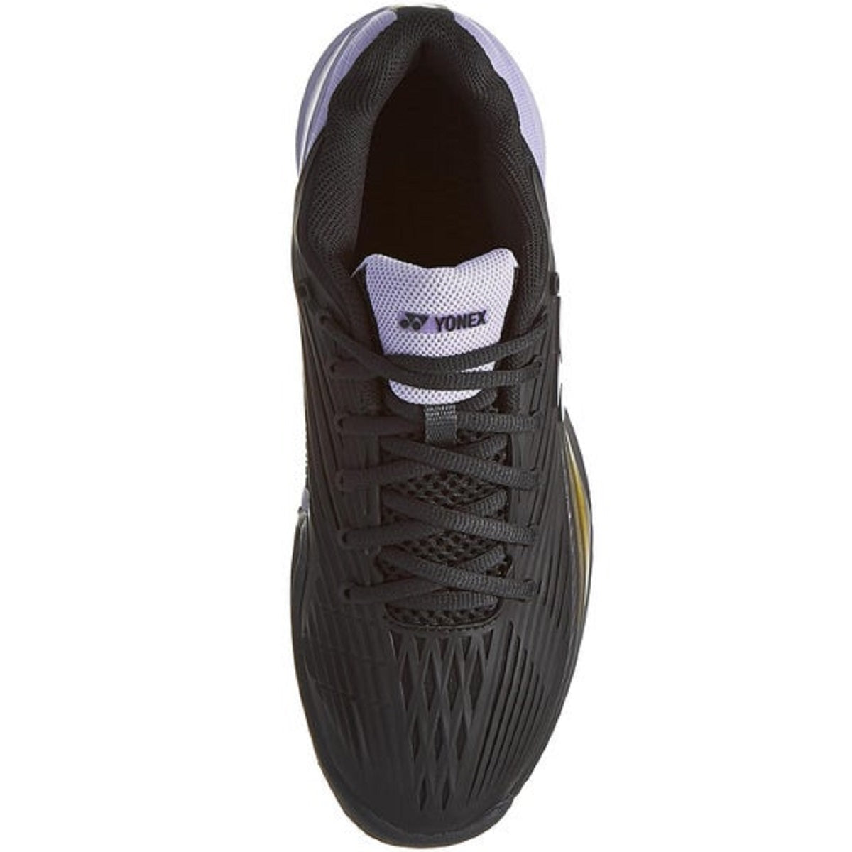STE5CBKPU Yonex Men's Power Cushion Eclipsion 5 Clay Tennis Shoes (Black/Purple)