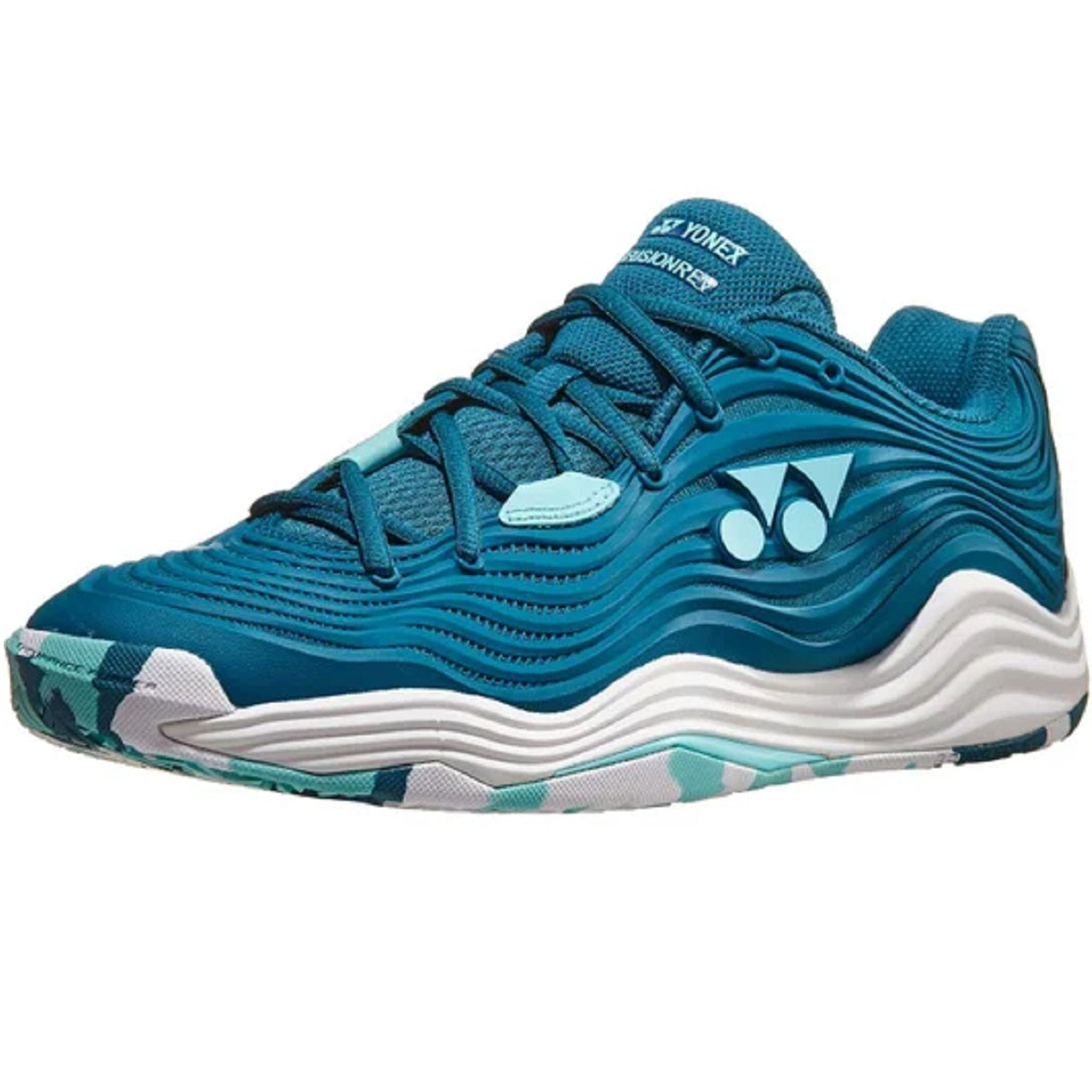 STFR5BG Yonex Men's Fusion Rev 5 Tennis Shoes (Blue/Green)