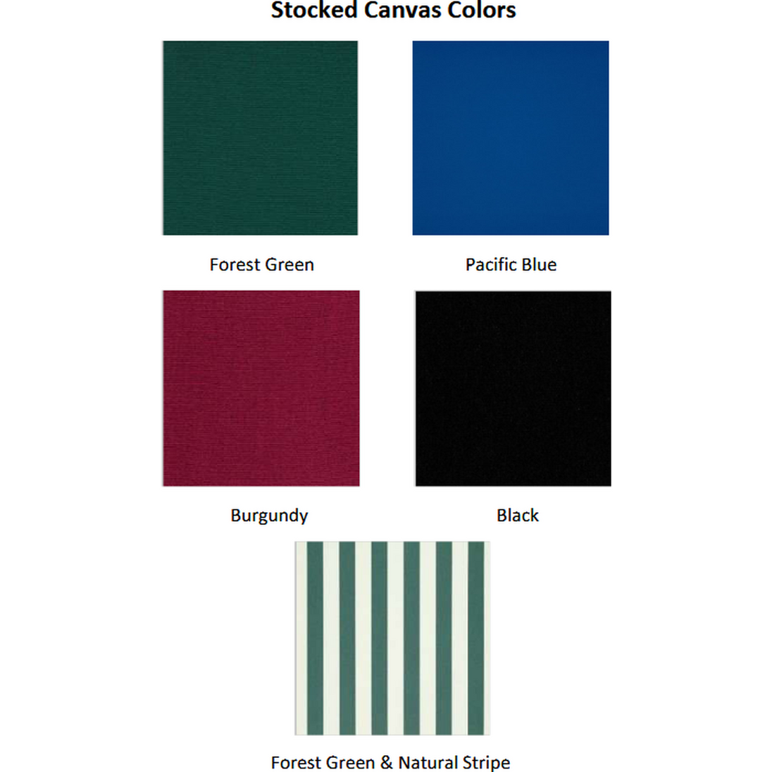 SunTrends Flat Cabana Benches - Direct Burial - color swatches