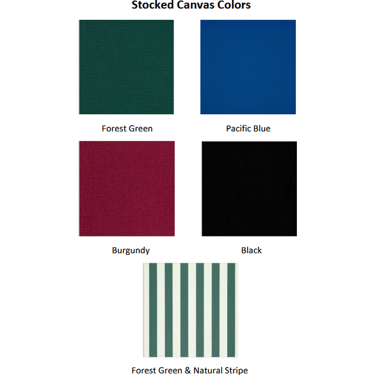 SunTrends Flat Cabana Benches - Direct Burial - color swatches