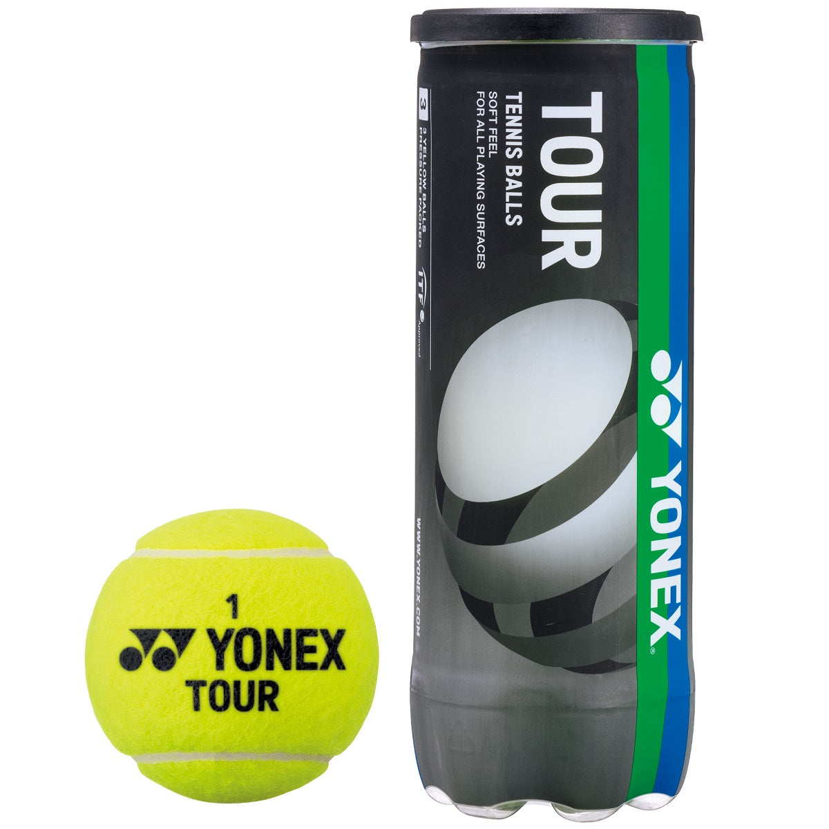 TBTR3N Yonex Tour Tennis Balls Can (3 Balls)