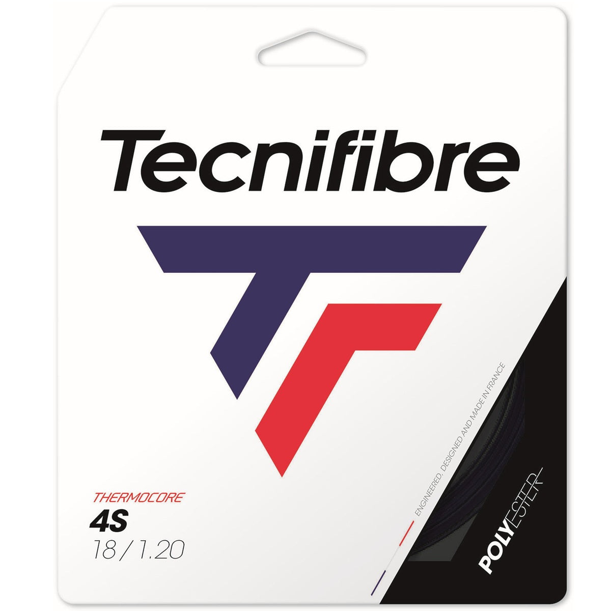 TFBC4S-18 Tecnifibre Black Code 4S 18g Tennis String (Set)