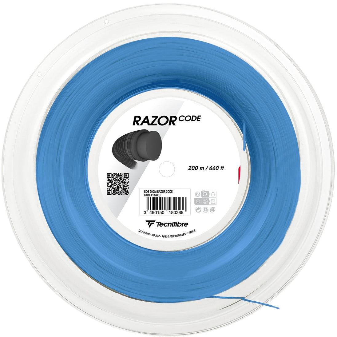 Tecnifibre Razor Code 17g Tennis String (Reel) - Blue
