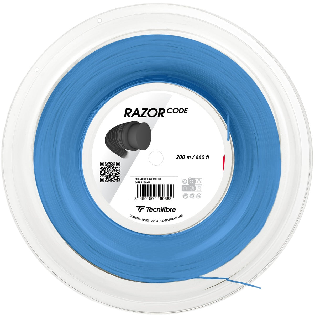 Tecnifibre Razor Code 17g Tennis String (Reel) - Blue