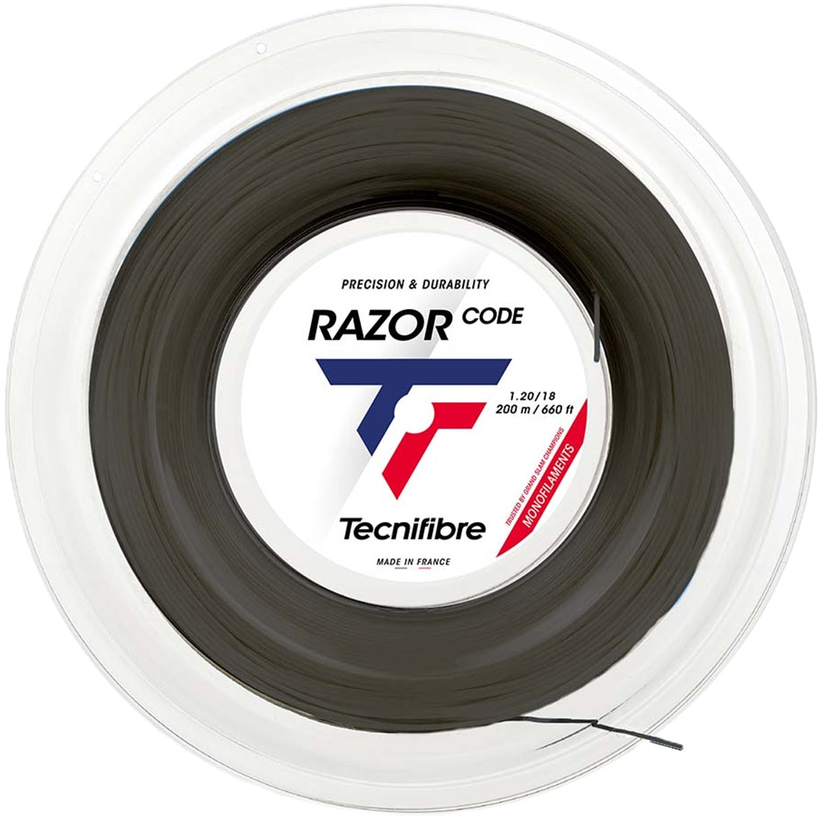 Tecnifibre Razor Code 17g Tennis String (Reel) - Black