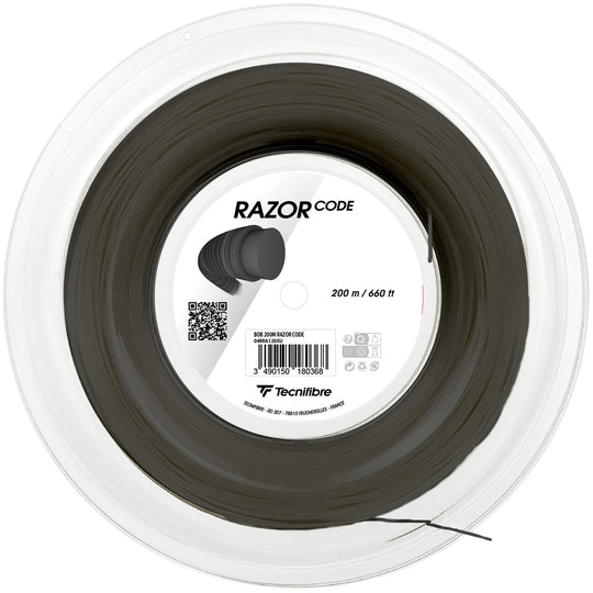 Tecnifibre Razor Code 17g Tennis String (Reel) - Black