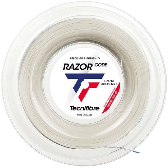 Tecnifibre Razor Code 17g Tennis String (Reel) - White