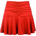 W2208-RD DUC Kourtney Women's Ruched / Flounce Tennis Skort (Red)