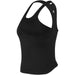 W2210-BK DUC Bonita Women's Crop Cut Tennis Tank Top (Black)