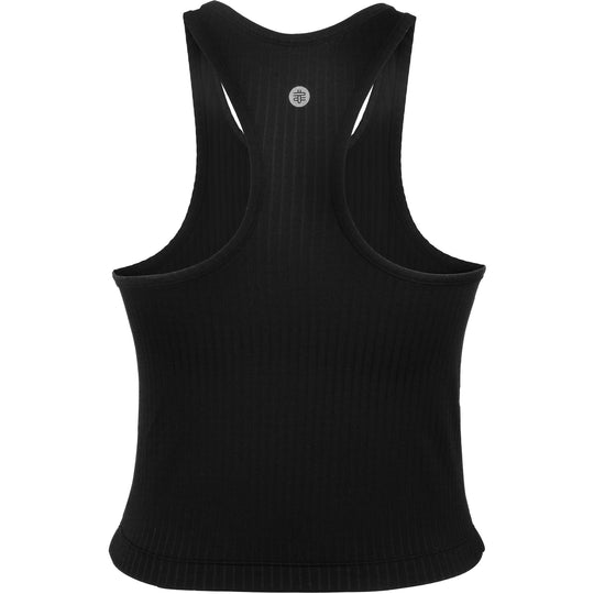 W2210-BK DUC Bonita Women's Crop Cut Tennis Tank Top (Black)