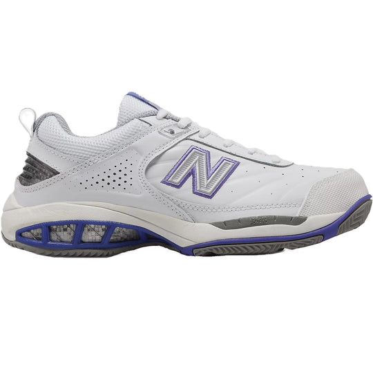 WC806W-D New Balance Women's Tennis Shoes Wide (White/Navy)